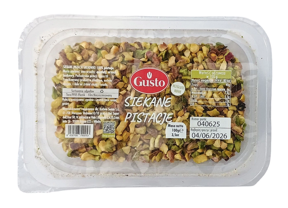 Pistacje grys posypka, 1kg Gusto etna Pistacje grys posypka