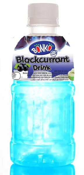 Napój o smaku czarnej porzeczki  Nata de Coco 320ml Bonko