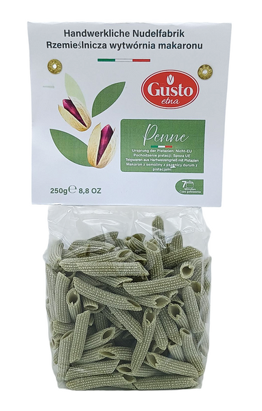 Makaron Penne pistacjowy 250g Gusto Etna