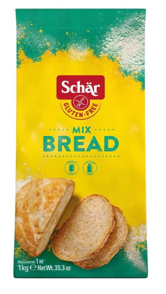 12 x Bread-Mix mąka bezglutenowa do wypieku chleba 1kg. Schar