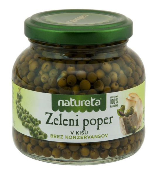 Pieprz zielony w zalewie, marynowany 200g Natureta