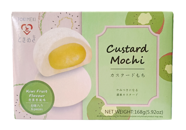 Custard Kiwi Mochi, ciastka z ryżu kleistego z budyniem kiwi 168g Tokimeki