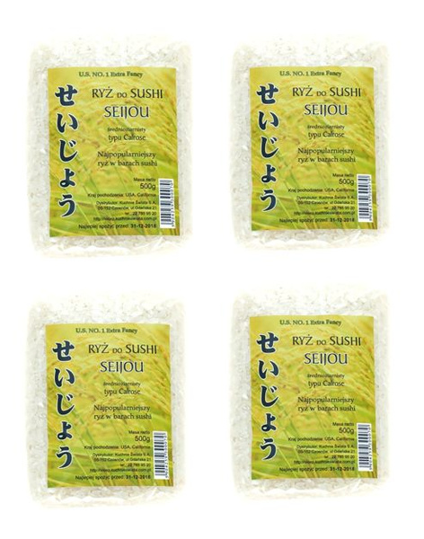 Ryż do sushi Calrose Seijou 4x 500g (2kg) 