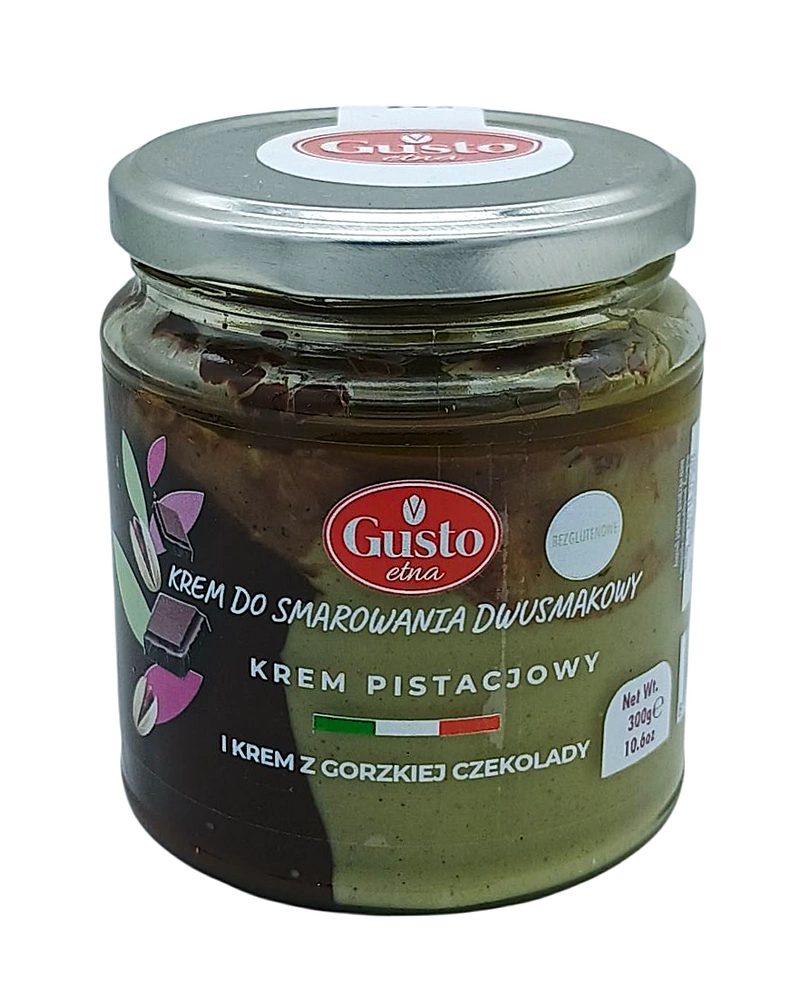 Krem pistacjowy i czekoladowy 300g Gusto Etna Spalmabile Bigusto