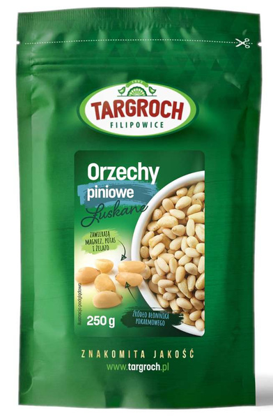 Orzechy piniowe, z sosny pinii - łuskane 250g Targroch