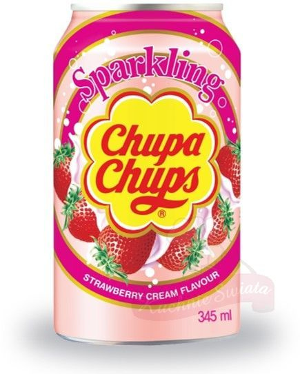 Napój Chupa Chups, truskawkowo-śmietankowy 345ml