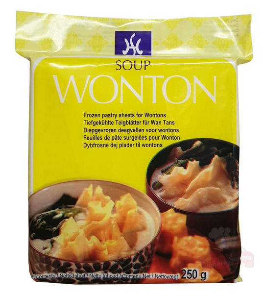 Ciasto Wonton grube do gotowania mrożone 250g 