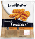 Frytki Seasoned Twisters, sprężynki przyprawione, mrożone 2,5kg LambWeston