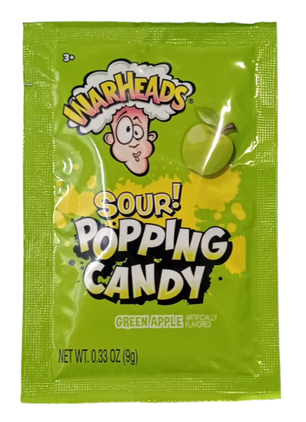 Cukierki Green Apple Sour Popping Candy 9g Warheads