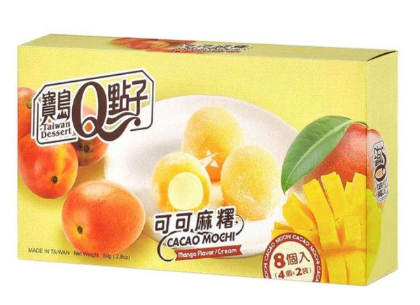 Mochi Mango, deser z ryżu kleistego o smaku mango 80g Taiwan Dessert