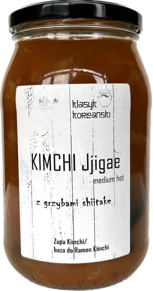 Kimchi Jjigae z grzybami Shitake, zupa/baza do Ramen Kimchi 900g Klasyk koreański TERMIN PRZYDATNOŚCI  31-03-2024