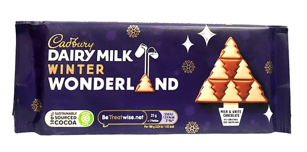 Czekolada mleczna z białą czekoladą, Winter Wonderland Edition 100g Cadbury 