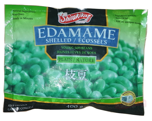 Soja Edamame Mukimi (łuskana), mrożona 400g Shirakiku 