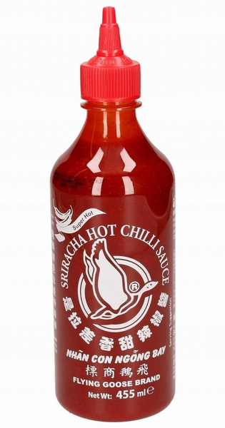 Sos Sriracha Super Hot 455ml Flying Goose TERMIN PRZYDATNOŚCI 28-10-2025
