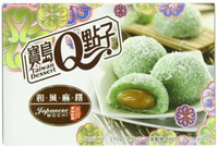 Mochi Coconut Pandan, czekoladowy deser z ryżu kleistego 210g Taiwan Dessert