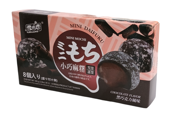 Mochi Mini Chocolate, ciastka z ryżu kleistego 80g Yuki&Love TERMIN PRZYDATNOŚCI 22-12-2024