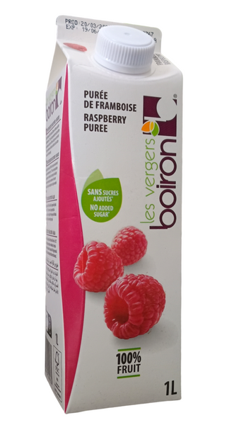 Mus malinowy 100% (10°Bx) pasteryzowany 1L Les Vergers Boiron