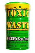 Toxic Waste Green Sour Candy, kwaśne cukierki 42g Candy Dynamics