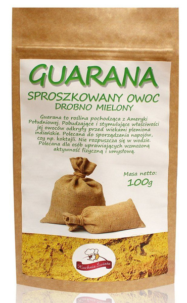 Guarana, sproszkowany owoc 100g KŚ