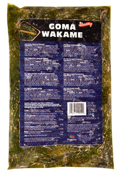 Sałatka z wodorostów, Goma Wakame, mrożona 1kg Shirakiku