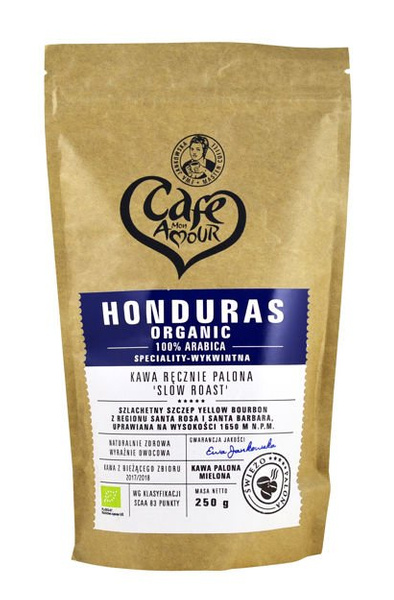 Kawa Honduras Organic Arabica, mielona, palona 250g Cafe Creator 