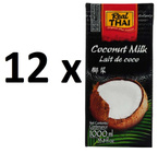 12 x Mleczko kokosowe, mleko kokosowe 1L Real Thai