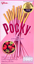 Pocky Strawberry, paluszki w polewie truskawkowej 45g Glico